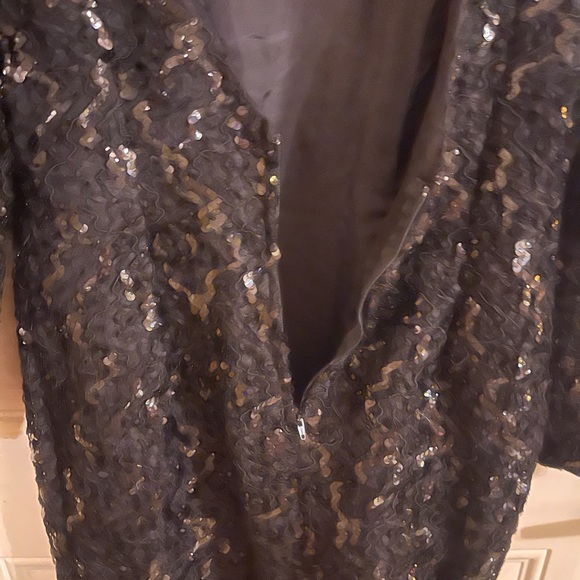 H W Collections black sequin dress size 12 - Picture 3 of 9
